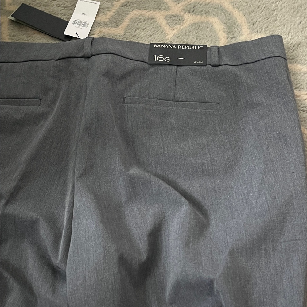 Banana Republic Gray Tailored Straight-Leg Pants - Picture 2 of 10